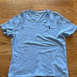 Polo by Ralph Lauren Men's Sky Blue V-Neck Tee